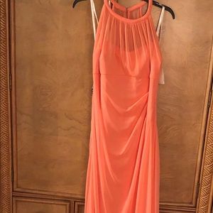 David’s Bridal chiffon halter dress